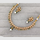 Rajwadi Collection Glam Crystal Stone Beads And Pearl Designer Necklace Set