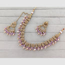 Rajwadi Collection Glam Crystal Stone Beads And Pearl Designer Necklace Set