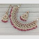 Rajwadi Collection Glam Pota Stone Beads And Pearl Designer Necklace Set