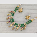 Rajwadi Collection Glam Pota Stone Beads And Pearl Designer Necklace Set