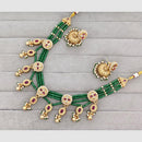 Rajwadi Collection Glam Pota Stone Beads And Pearl Designer Necklace Set