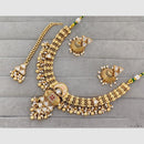 Rajwadi Collection Austrian Stone And Meenakari Statement Necklace Set