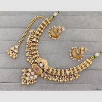 Rajwadi Collection Austrian Stone And Meenakari Statement Necklace Set