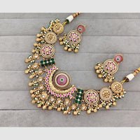 Rajwadi Collection Glam Pota Stone Beads And Pearl Designer Necklace Set