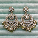 Rajwadi Collection Traditional Kundan Stone Pearl And Beads Dangler Earrings