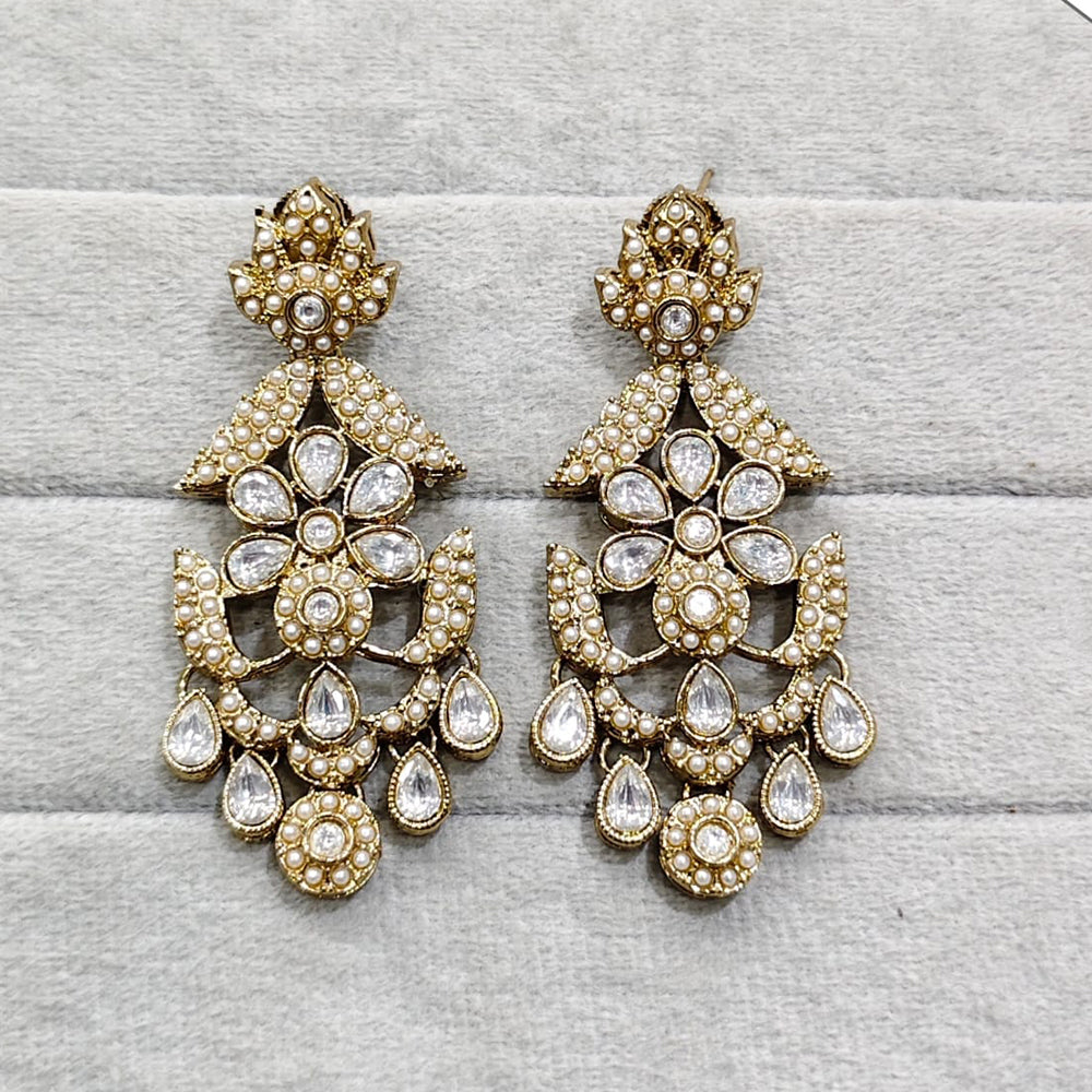 Rajwadi Collection Royal Crystal Stone Designer Dangler Earrings