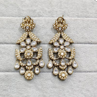 Rajwadi Collection Royal Crystal Stone Designer Dangler Earrings