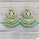 Rajwadi Collection Traditional Kundan Stone And Pearl  Meenakari Dangler Earrings