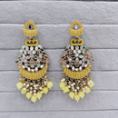 Rajwadi Collection Traditional Mirror Work Pearl Dangler Earrings for Women