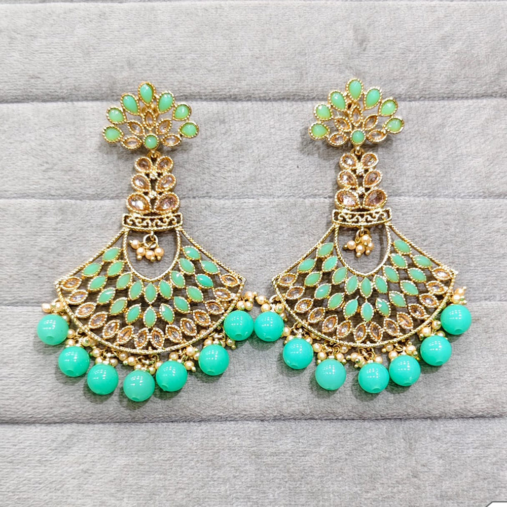 Rajwadi Collection Royal Crystal Stone And Pearl Designer Dangler Earrings