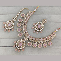 Rajwadi Collection Heritage Crystal Stone And Austrian Stone Necklace Set