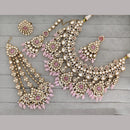 Rajwadi Collection Royal Polki Kundan Beaded Semi Bridal Jewellery Set