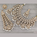 Rajwadi Collection Royal Polki Kundan Beaded Semi Bridal Jewellery Set