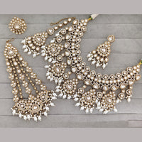 Rajwadi Collection Royal Polki Kundan Beaded Semi Bridal Jewellery Set