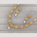 Rajwadi Collection Crystal Stone Gold Plated Necklace Set