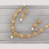 Rajwadi Collection Crystal Stone Gold Plated Necklace Set