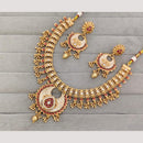 Rajwadi Collection Kundan  Stone Gold Plated Necklace Set