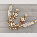 Rajwadi Collection Kundan Stone Gold Plated Necklace Set