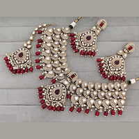 Rajwadi Collection Traditional Pota Stone Beaded Necklace Set