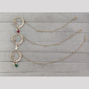 Rajwadi Collection Delicate Crystal Stone And Pearl Nose Ring
