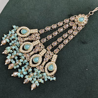 Rajwadi Collection Designer Crystal Stone And Pearl Bridal Passa for Women