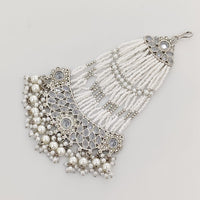 Rajwadi Collection Designer Crystal Stone And Pearl Bridal Passa for Women