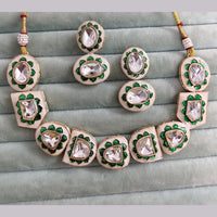 Rajwadi Collection Luxury Crystal Stone Meenakari Necklace Set
