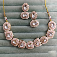 Rajwadi Collection Luxury Crystal Stone Meenakari Necklace Set