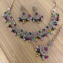 Rajwadi Collection Crystal Stone And Pearl Designer Necklace Set for Women