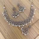 Rajwadi Collection Crystal Stone And Pearl Designer Necklace Set for Women
