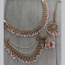 Rajwadi Collection Crystal Stone And Pearl Designer Necklace Set for Women