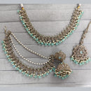 Rajwadi Collection Crystal Stone And Pearl Designer Necklace Set for Women