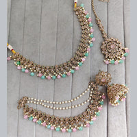 Rajwadi Collection Crystal Stone And Pearl Designer Necklace Set for Women