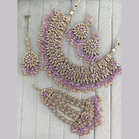 Rajwadi Collection Crystal Stone And Pearl Designer Necklace Set for Women