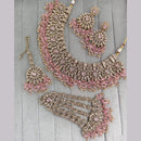 Rajwadi Collection Crystal Stone And Pearl Designer Necklace Set for Women