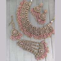 Rajwadi Collection Crystal Stone And Pearl Designer Necklace Set for Women