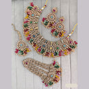 Rajwadi Collection Crystal Stone And Pearl Designer Necklace Set for Women