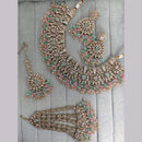 Rajwadi Collection Crystal Stone And Pearl Designer Necklace Set for Women