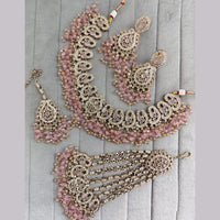 Rajwadi Collection Crystal Stone And Pearl Designer Necklace Set for Women