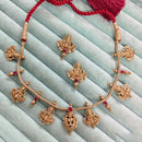 Rajwadi Collection Premium Pota Stone Temple Necklace Set