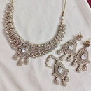 Rajwadi Collection Elegant Polki Kundan Stone Necklace Set