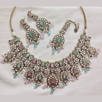 Rajwadi Collection Premium Pota Stone And Beads Necklace Set