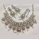 Rajwadi Collection Premium Pota Stone And Beads Necklace Set