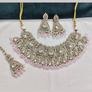 Rajwadi Collection Premium Pota Stone And Beads Necklace Set