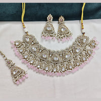 Rajwadi Collection Premium Pota Stone And Beads Necklace Set