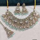 Rajwadi Collection Premium Pota Stone And Beads Necklace Set