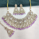 Rajwadi Collection Premium Pota Stone And Beads Necklace Set