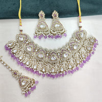 Rajwadi Collection Premium Pota Stone And Beads Necklace Set