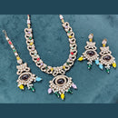 Rajwadi Collection Elegant Pota Stone Pearl And Beads Necklace Set