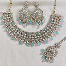 Rajwadi Collection Elegant Pota Stone Pearl And Beads Necklace Set 